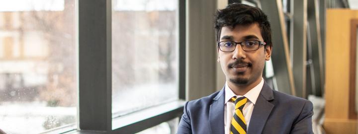 Student in suit