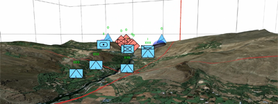 C2 Scenarios with 3D information of terrain