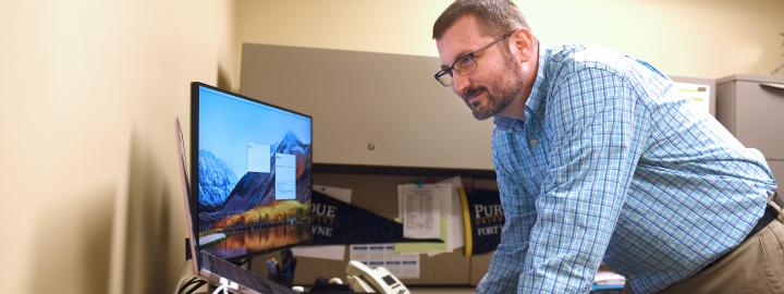 Employee working at computer