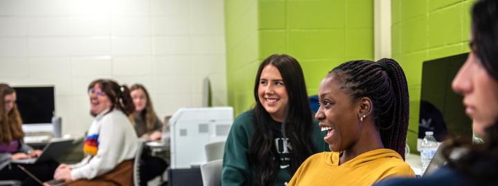 Students in a communication classroom.