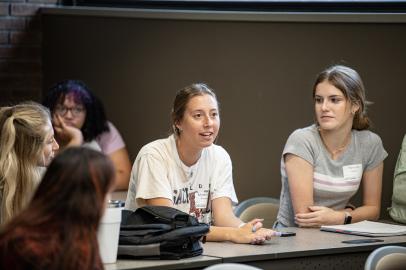 women in classroom setting in honors program suite 