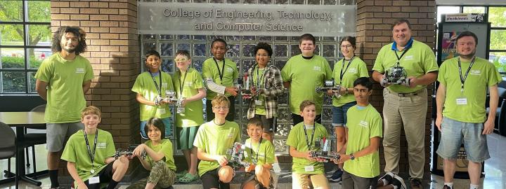 Group picture for MS Robot-X Camp offered by ETCS Outreach