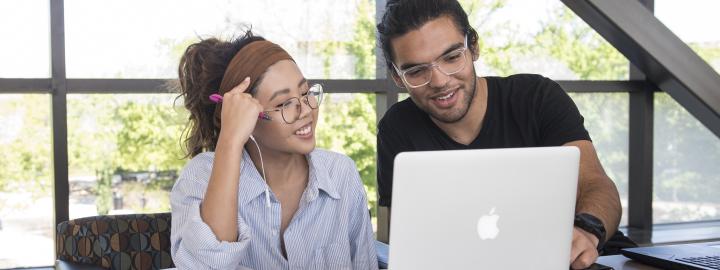 Students studying together.