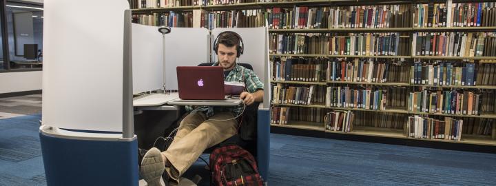 Student studying.