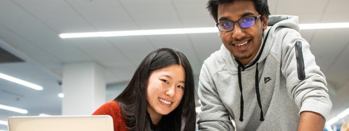 Students studying together.