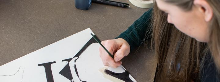 Student painting.