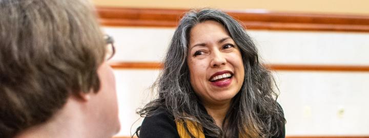 Faculty member and dean Isabel Nunez