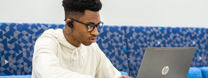 Student studying.