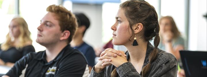 Students listening to lecture.