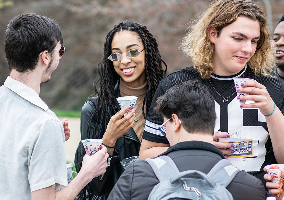 Students Socializing and snacking Spring Fling Day5