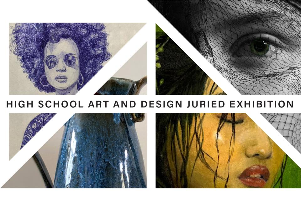 A selection of artworks created by high school students.