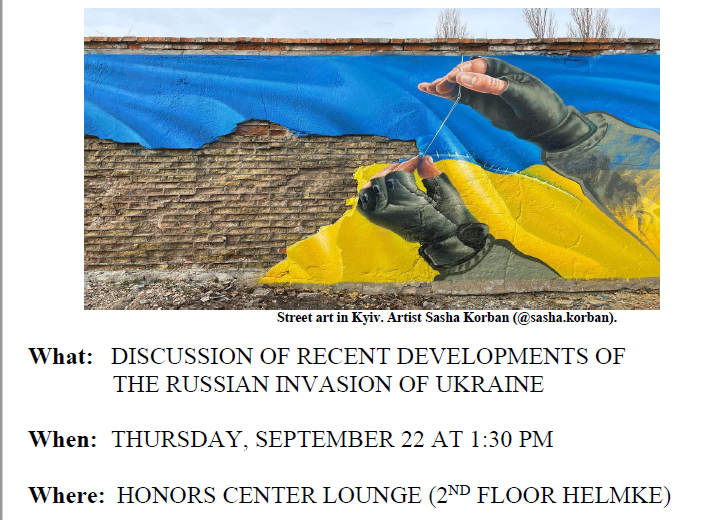 Ukraine Panel Discussion Sept 22, 2022