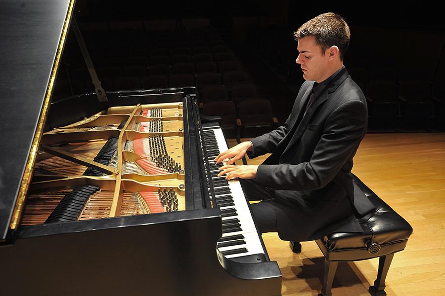 man playing the piano
