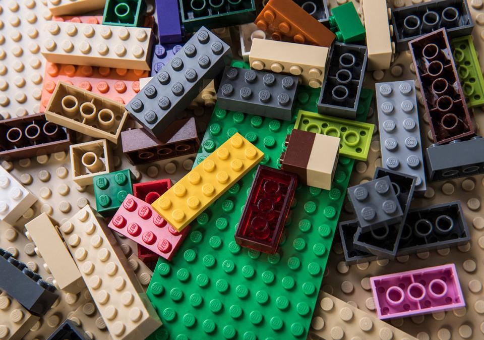 Assorted pieces of Lego building blocks