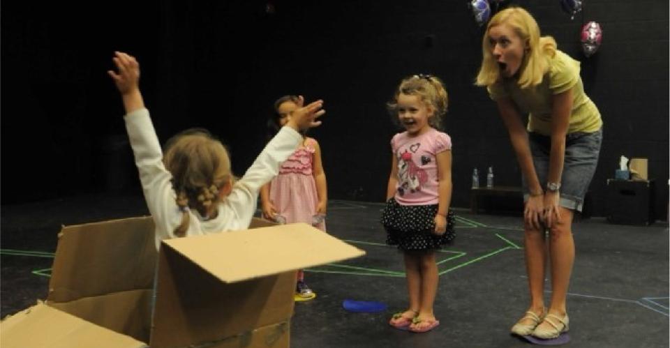 kids acting and smiling