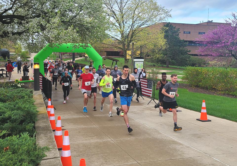 Runners and walkers at the start of the Campus United 5K Run/Walk.