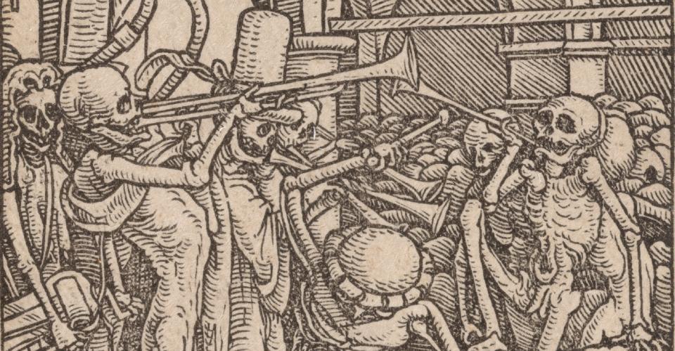 skeletons playing buggles
