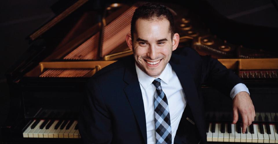 man playing piano