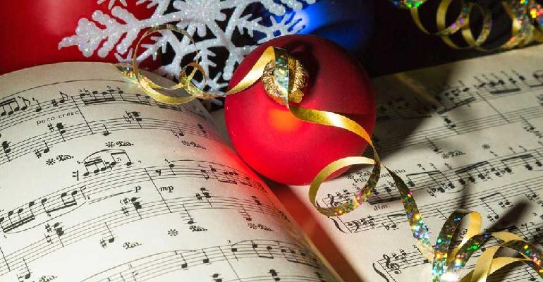 sheet music with ornament