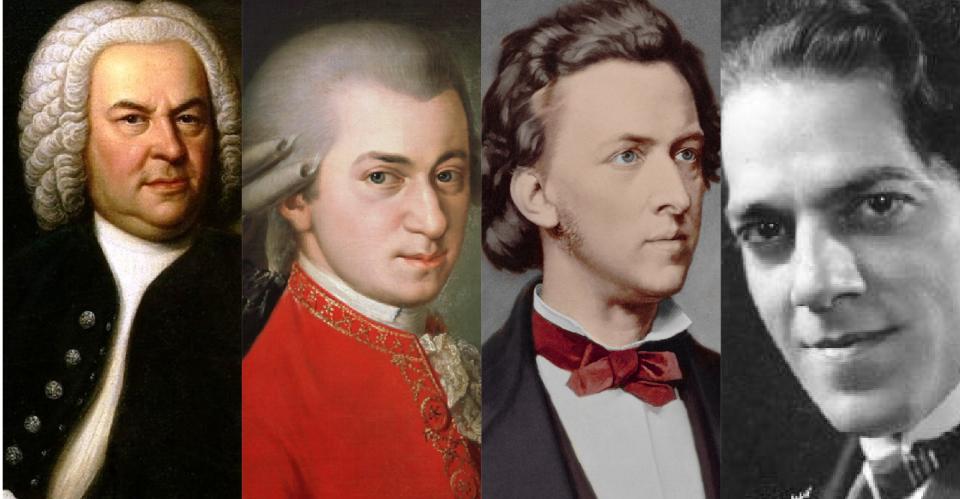 headshots of famous composers
