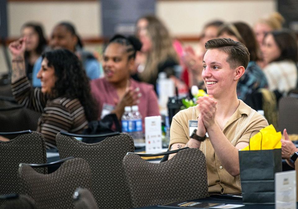 Attendees at a women's conference at Purdue Fort Wayne