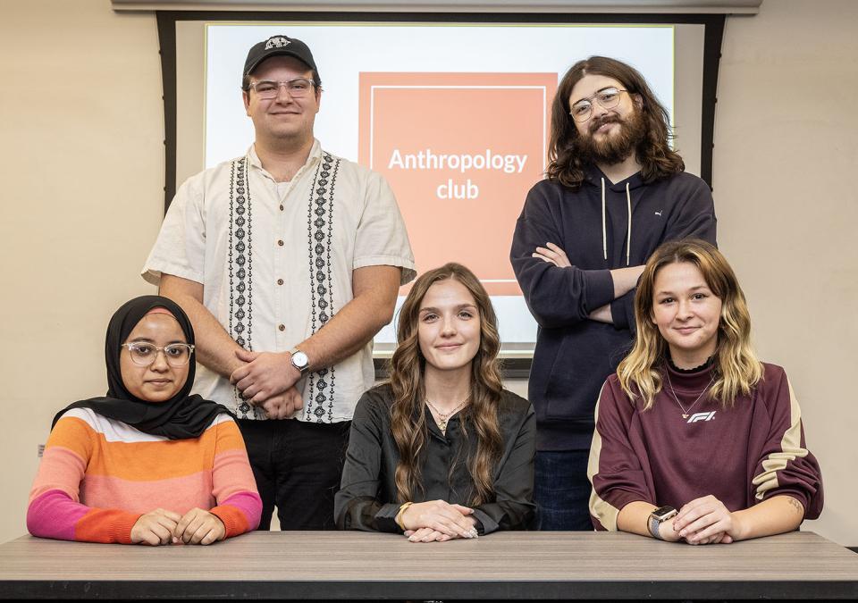 Five members of the Anthropology Club.