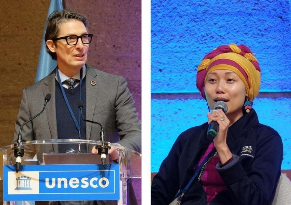 Shannon Bischoff and Mary Encabo Bischoff at UNESCO