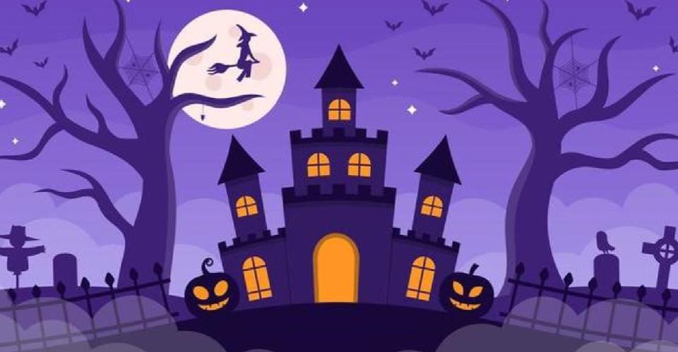 purple haunted house