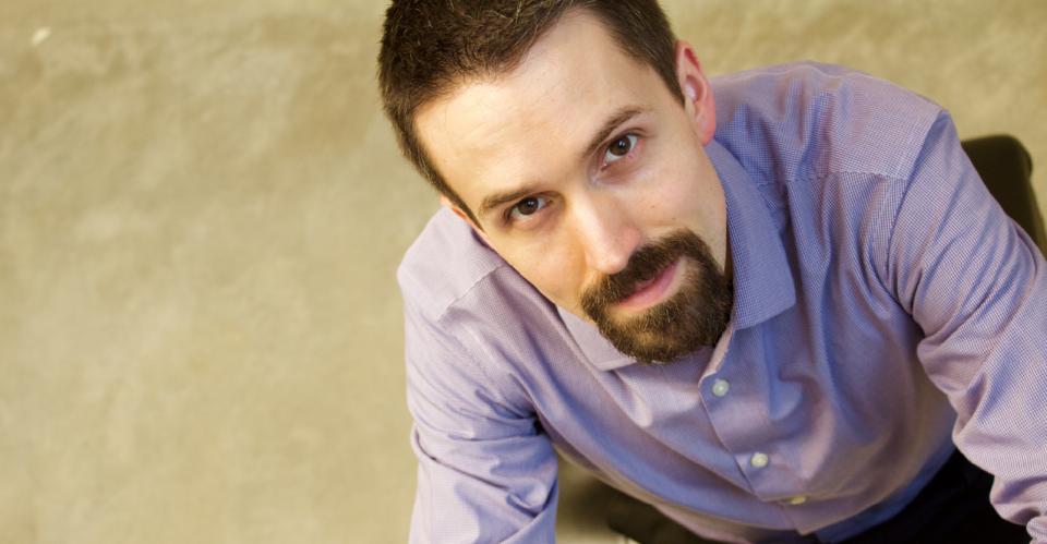 man looking at camera