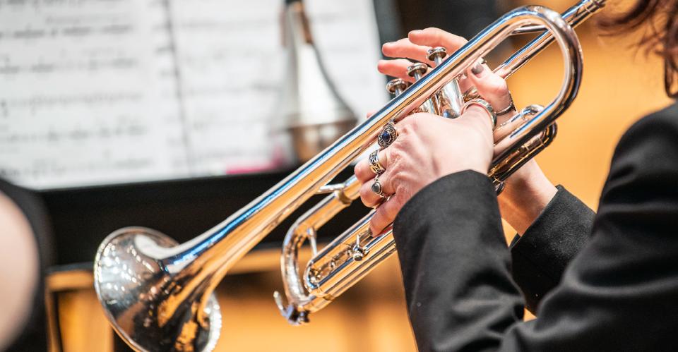 zoomed in trumpet