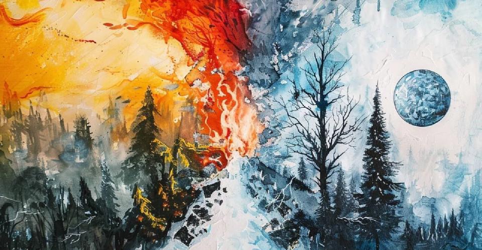 fire and frost meeting in the middle
