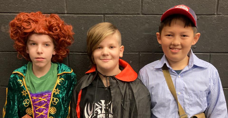 children dressed up in costumes