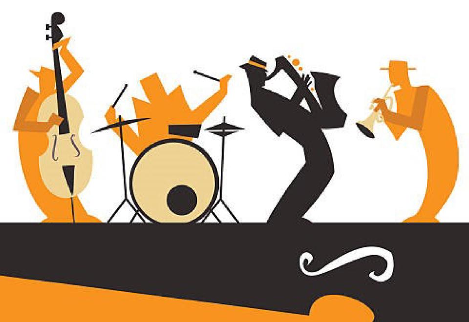 cartoon portrayal of jazz musicians