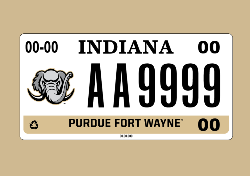 Purdue Fort Wayne license plate