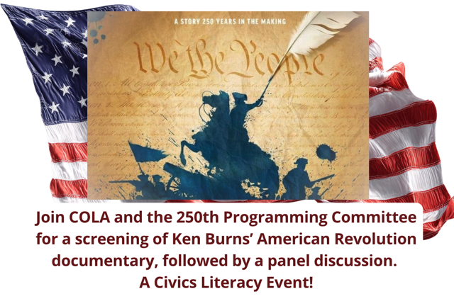 College of Liberal Arts - America 250 Ken Burns' American Revolution documentary followed by a panel discussion