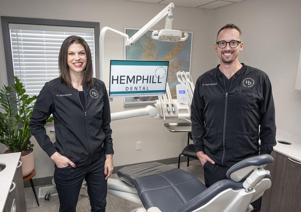 Claire and Jason Hemphill in their dental office