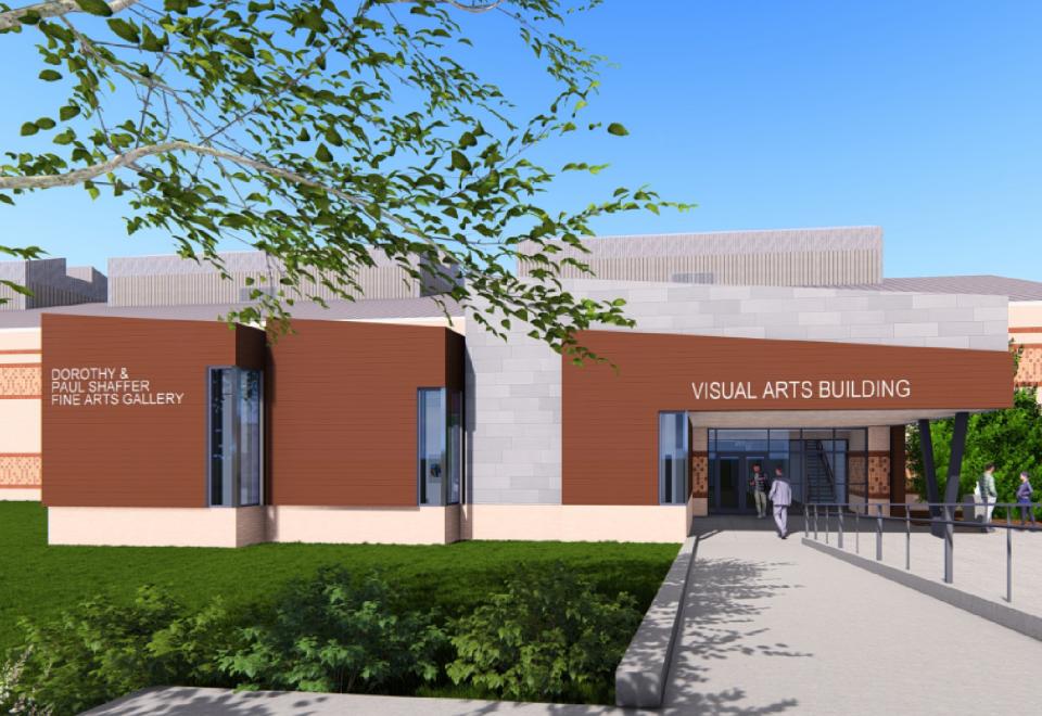 rendering of new visual arts gallery