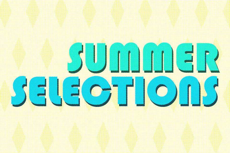 summer selection written in bubbles
