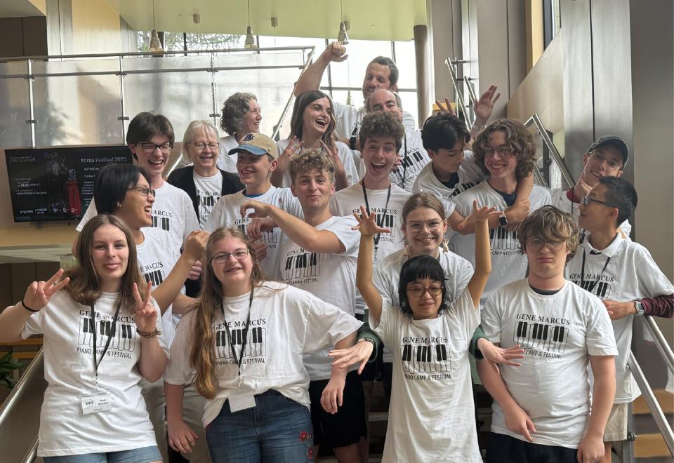 group of children in matching shirts
