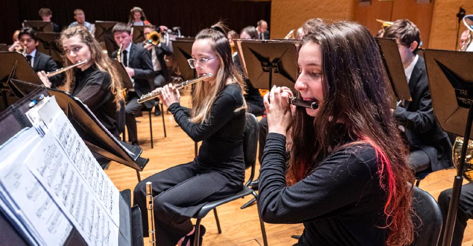 students performing
