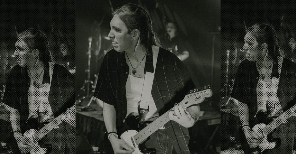 person playing bass