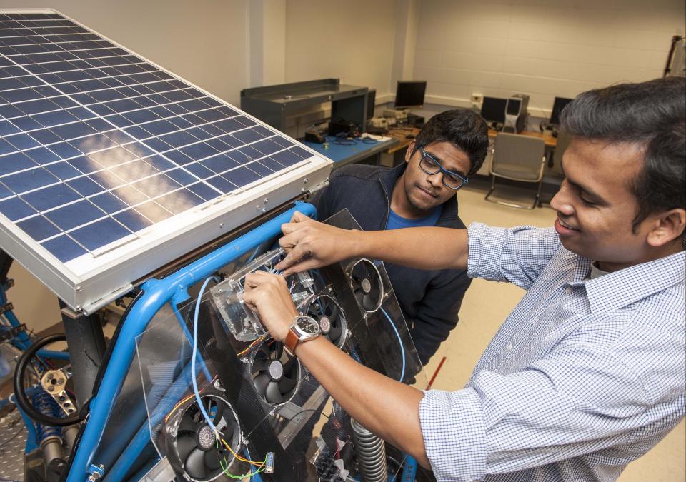 ECE students working in the lab.