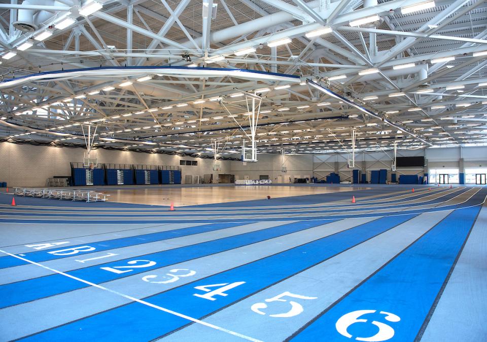 Indoor track in Fieldhouse