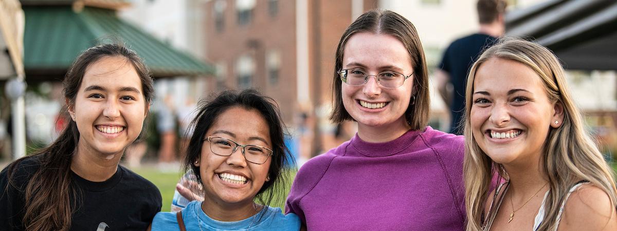 Students pose for a photo during Campus Kickoff.