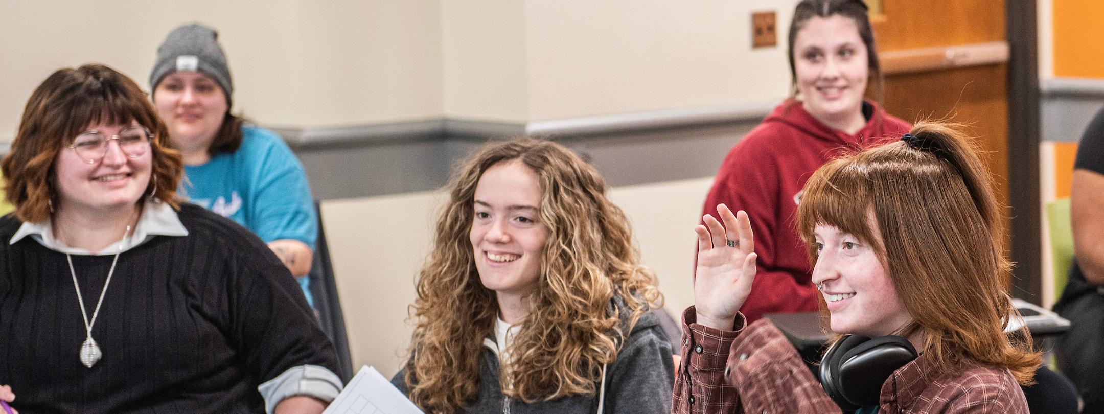 Students engaged in the classroom.