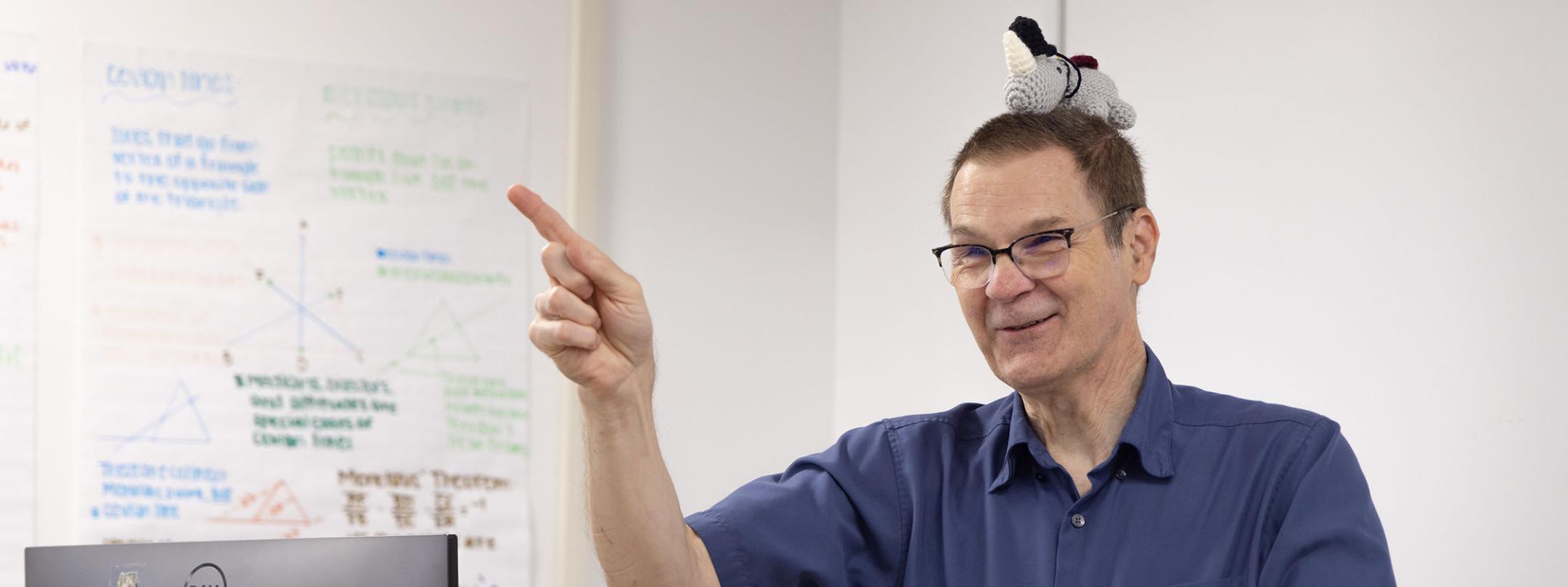 John LaMaster is teaching in class