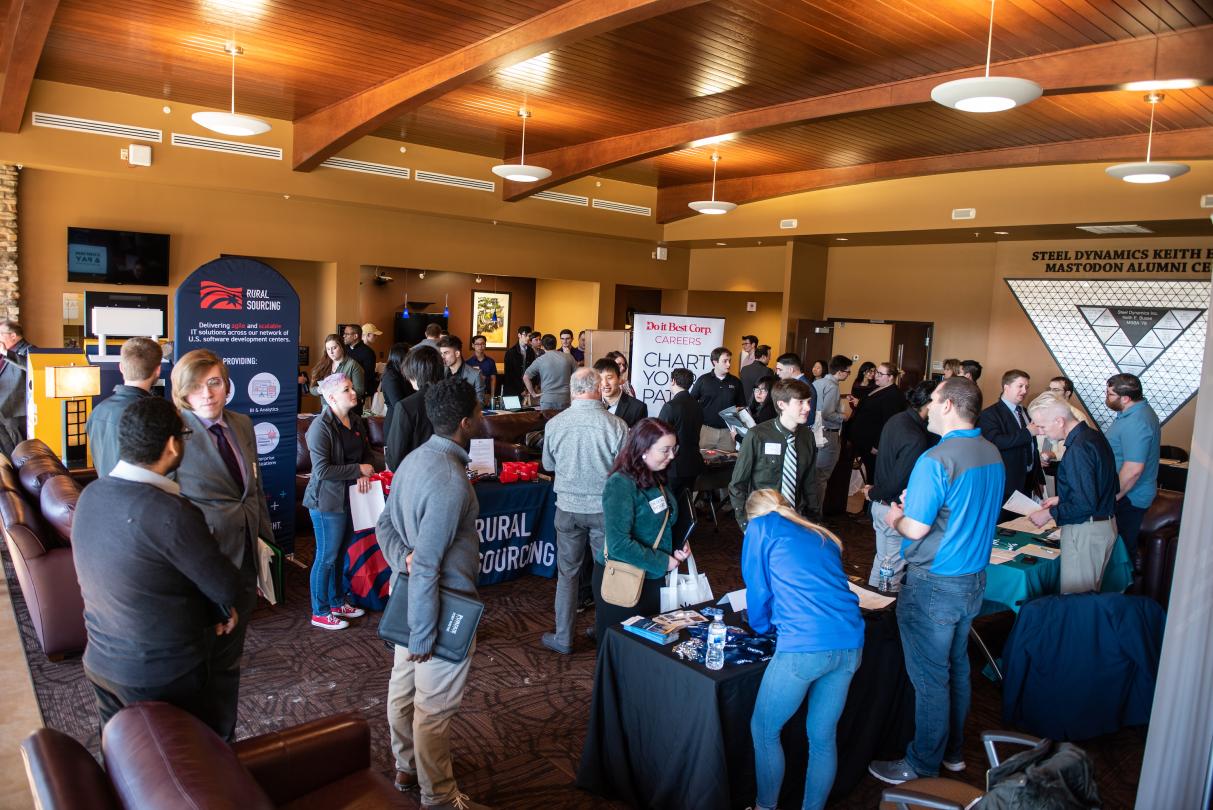 Students and employers gather at the Career Expo.