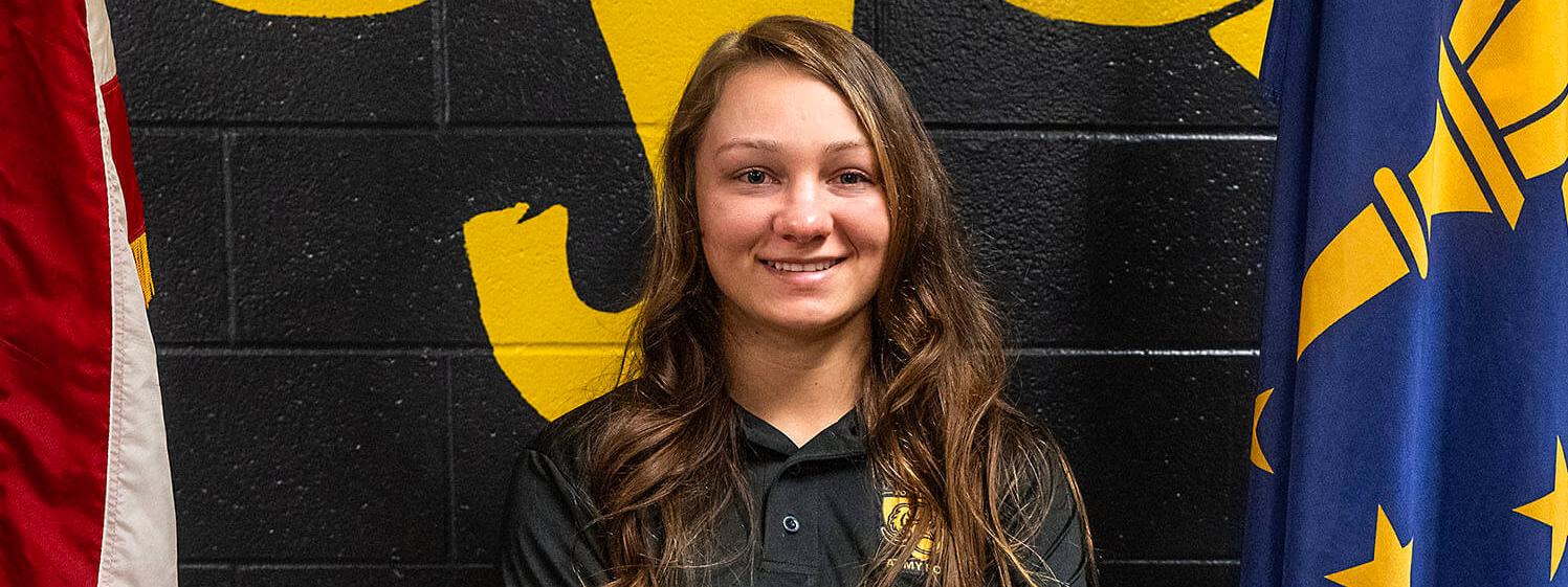 After graduating with a bachelor’s degree in 2022, Audrey Dickerson returned to campus this fall as a recruitment officer.