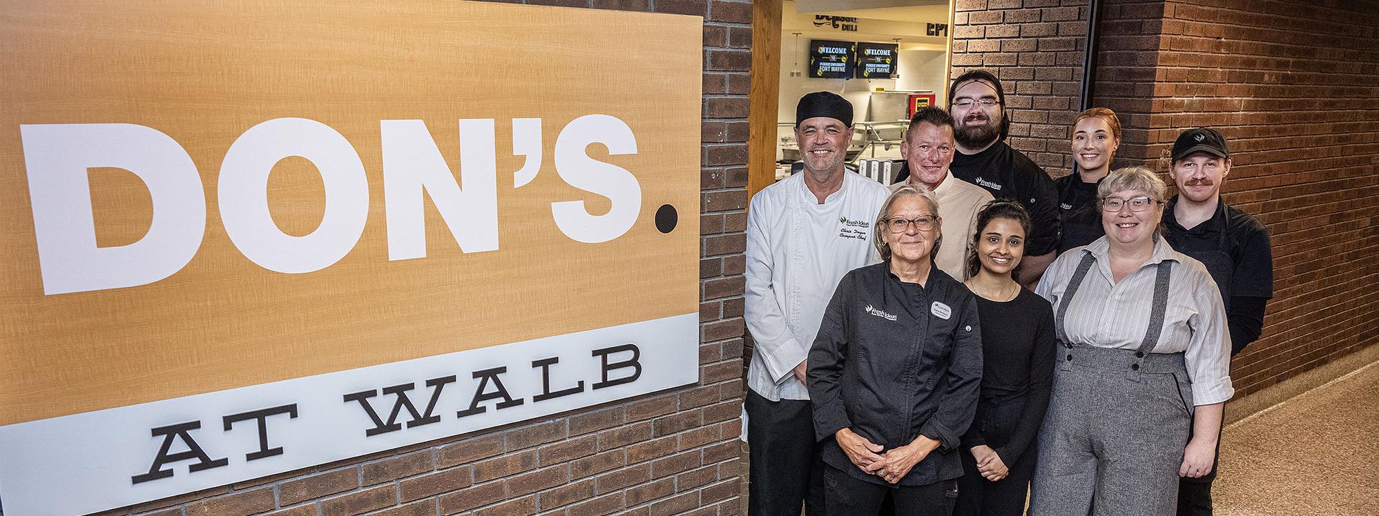 Fresh Ideas staff at the entrance to Don's at Walb