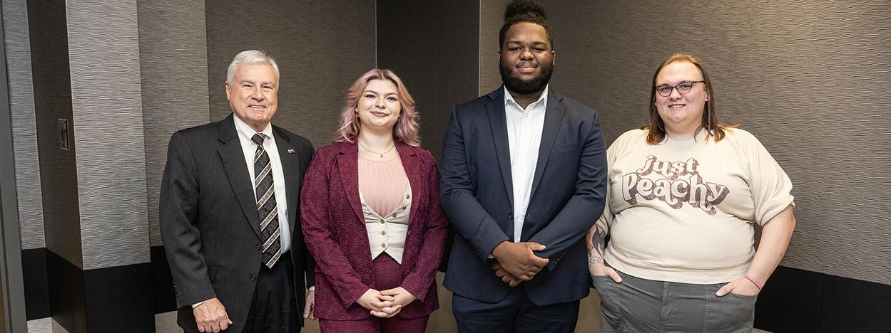 Chancellor Elsenbaumer with the new student government association officers